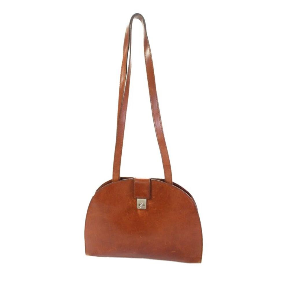 Desmo Womens Leather Multi-Compartment Shoulder Bag Brown